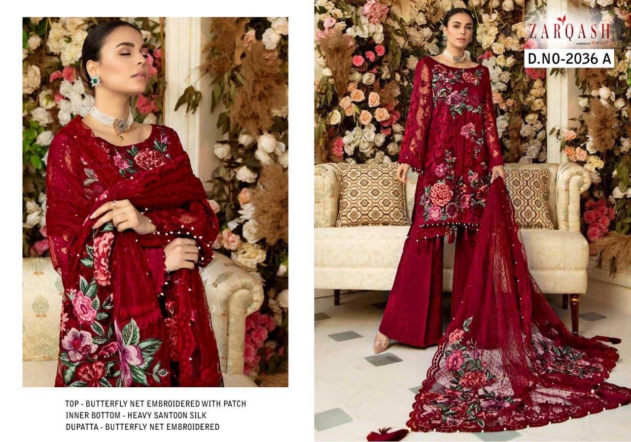 Z-2036A Zarqash Pakistani Salwar Suits