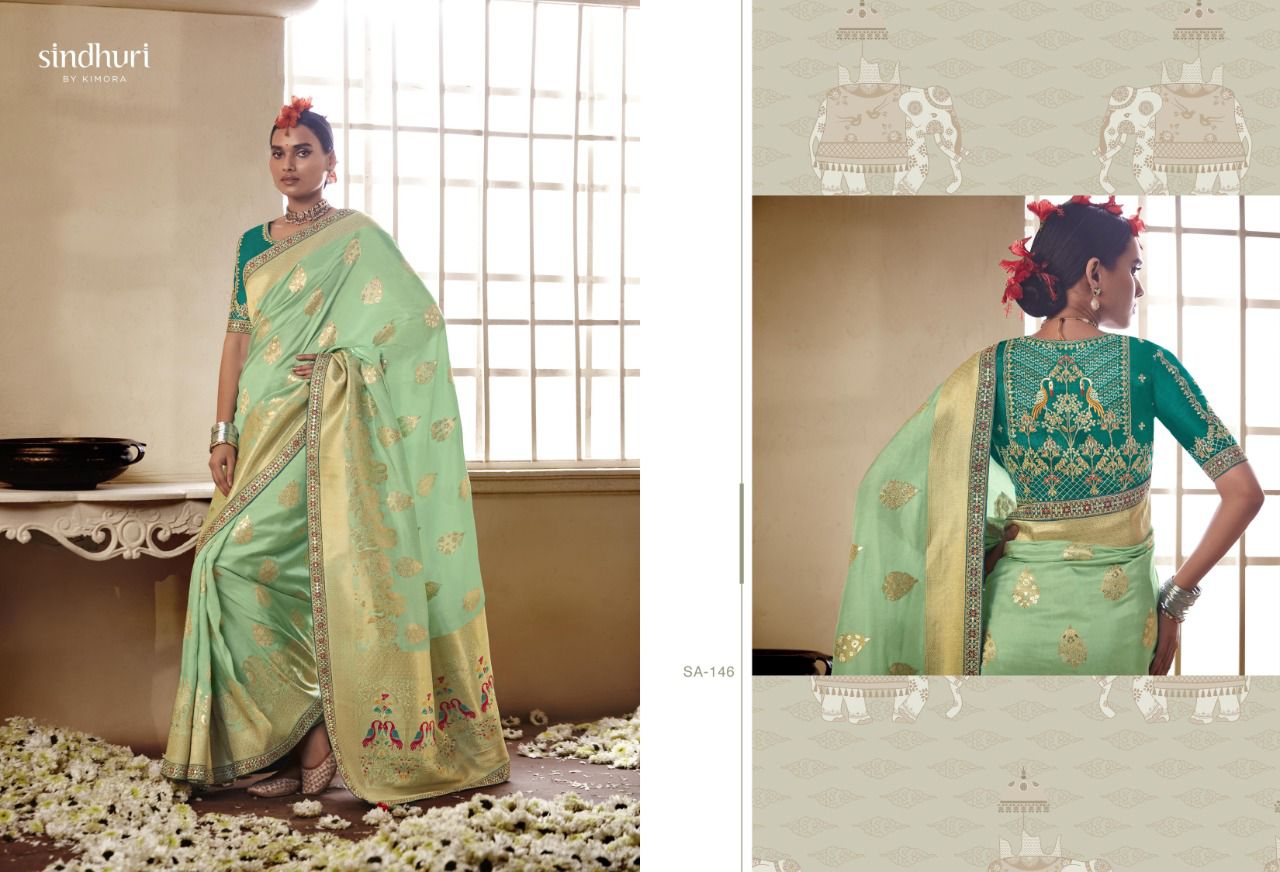 146 Meenakari Sindhuri Sarees