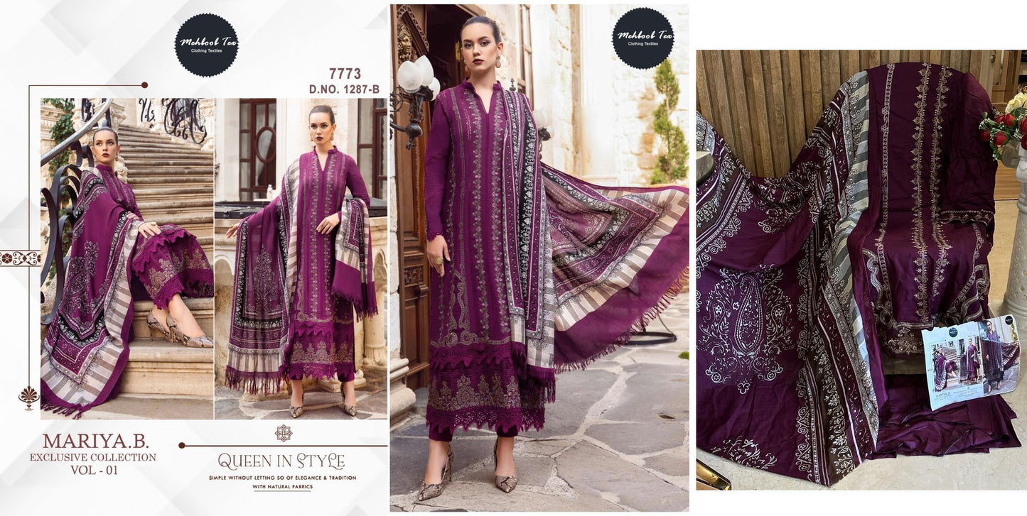 1287B Colour Mehboob Tex Pakistani Salwar Suits