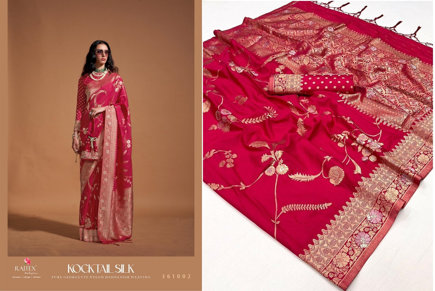 361002 Kocktail Silk Rajtex Sarees