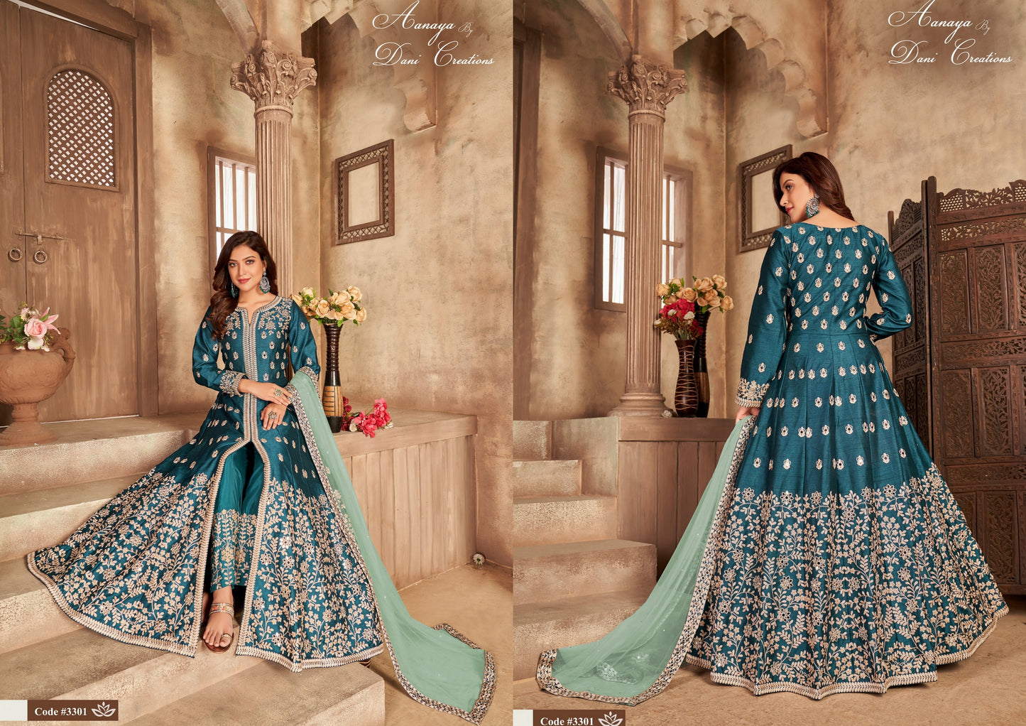 3301 Aanaya Vol 133 Dani Creation Art Silk Pakistani Salwar Suits