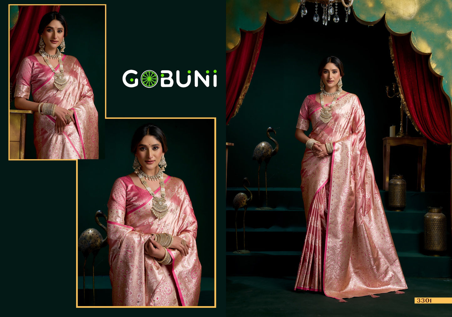 3301 Shreemati Gobuni Satin Silk Sarees