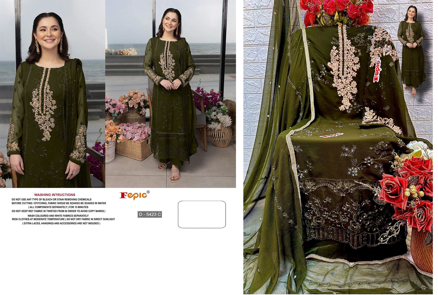 D-5423-C Rosemeen Fepic Pakistani Salwar Suits