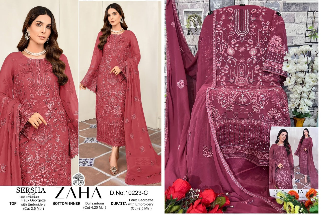 10223C Zaha Pakistani Salwar Suits