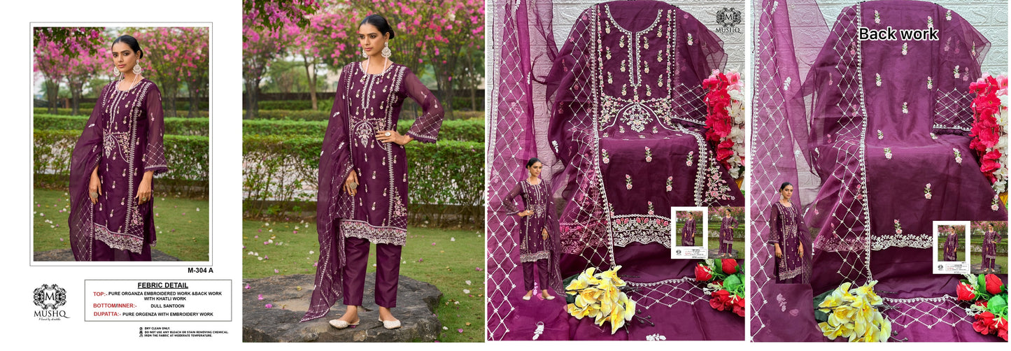304A Mushq Pakistani Salwar Suits