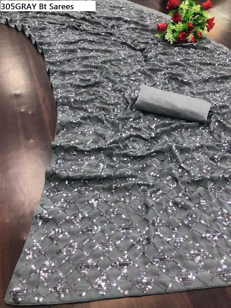 305Gray Bt Sarees