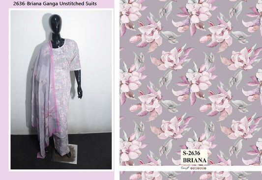 2636-Briana Ganga Unstitched Suits