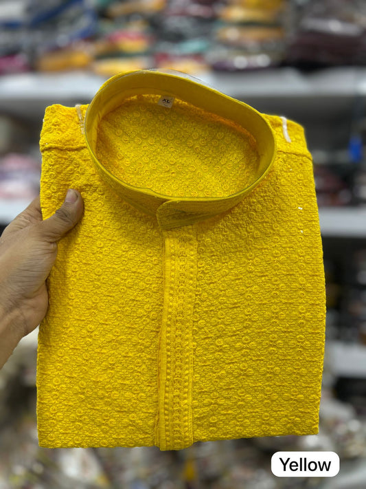 Mewaadi Sardar Desi Boys Yellow Bluehills Mens Kurta