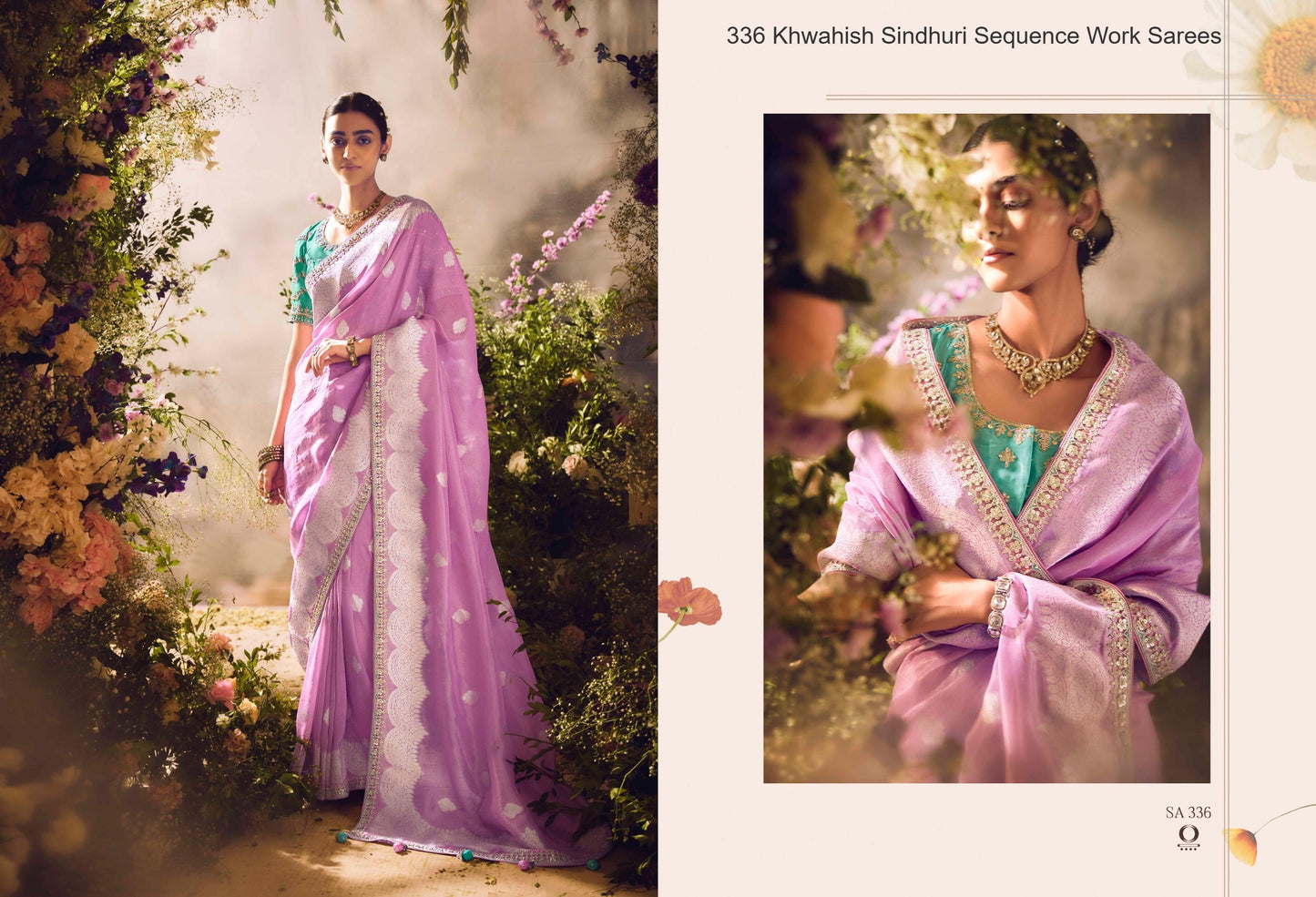 336 Khwahish Sindhuri Sequence Work Sarees