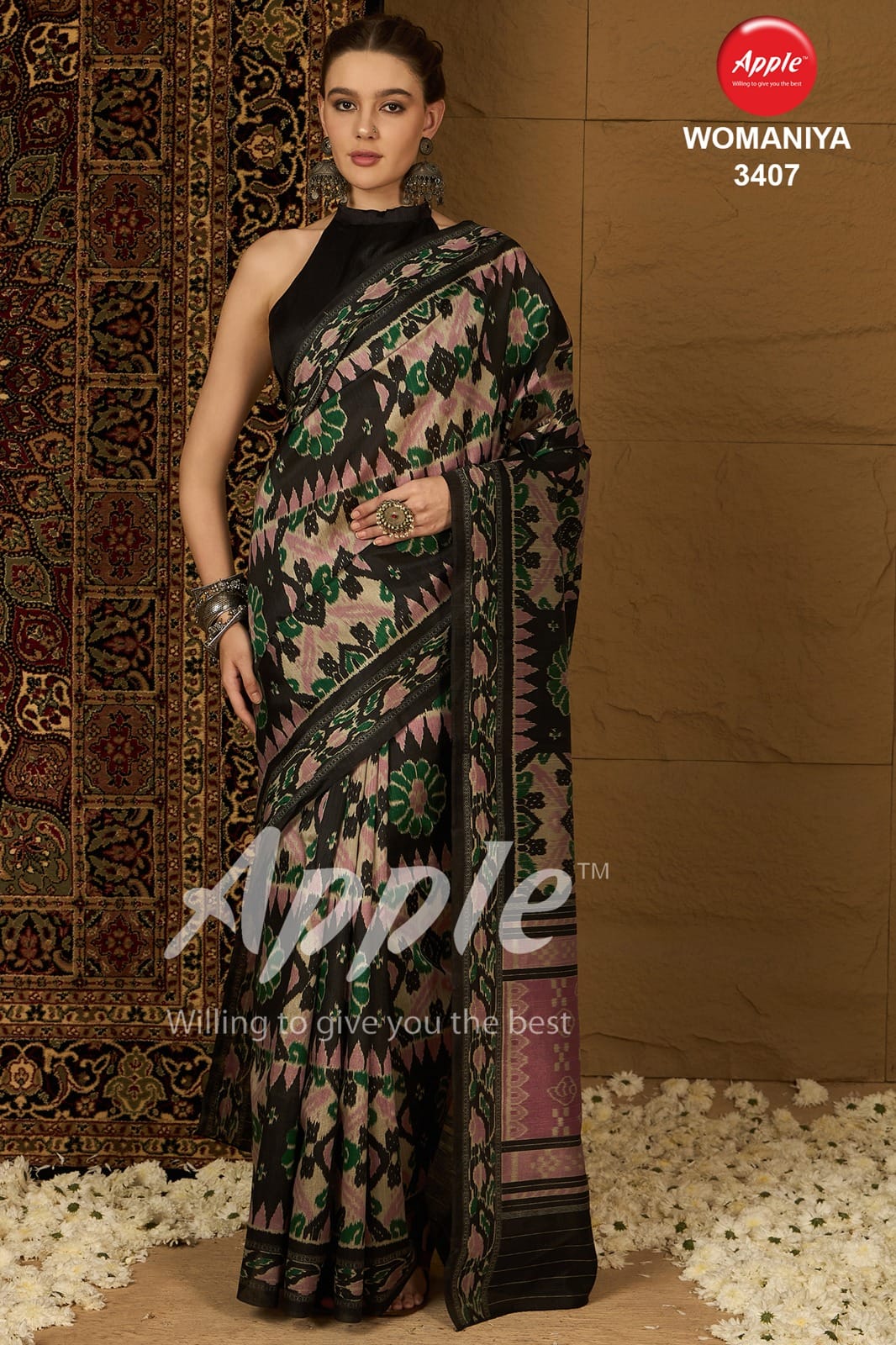 3407 Womaniya Vol 34 Apple Print Sarees