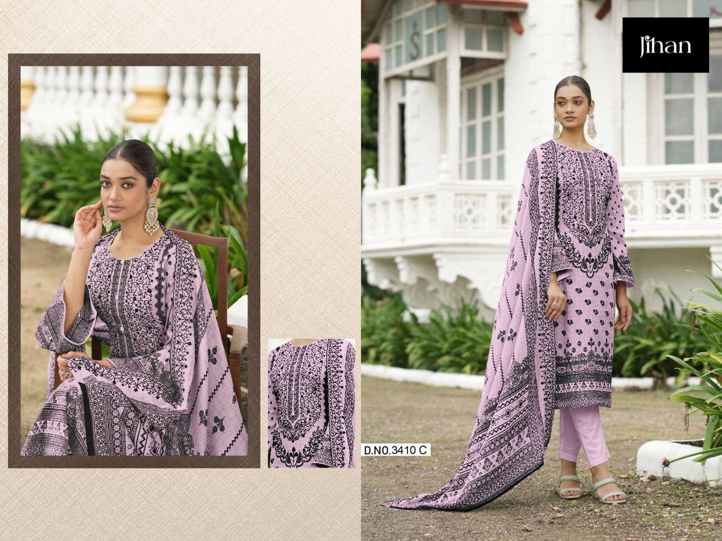 3410C Jihan Pure Lawn Pakistani Salwar Suits