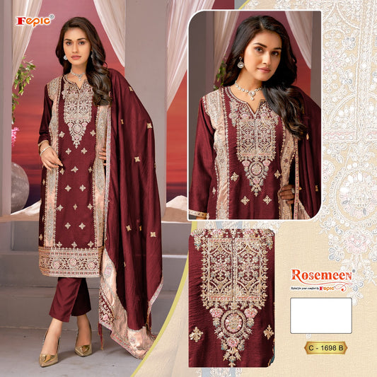 1698B Maroon Fepic Pakistani Salwar Suits