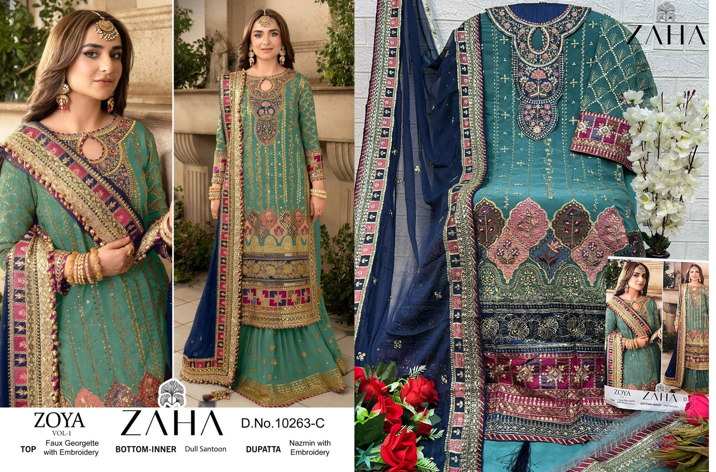 10263C Zoya Vol 1 Zaha Pakistani Salwar Suits
