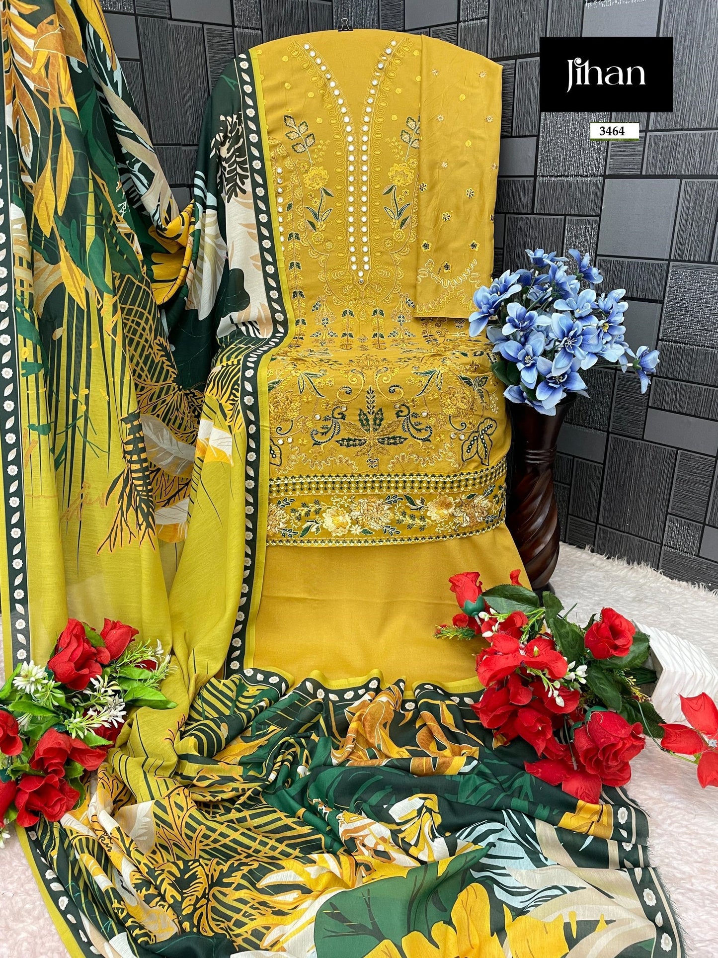 3464 Riwayat Jihan Patches Pakistani Salwar Suits