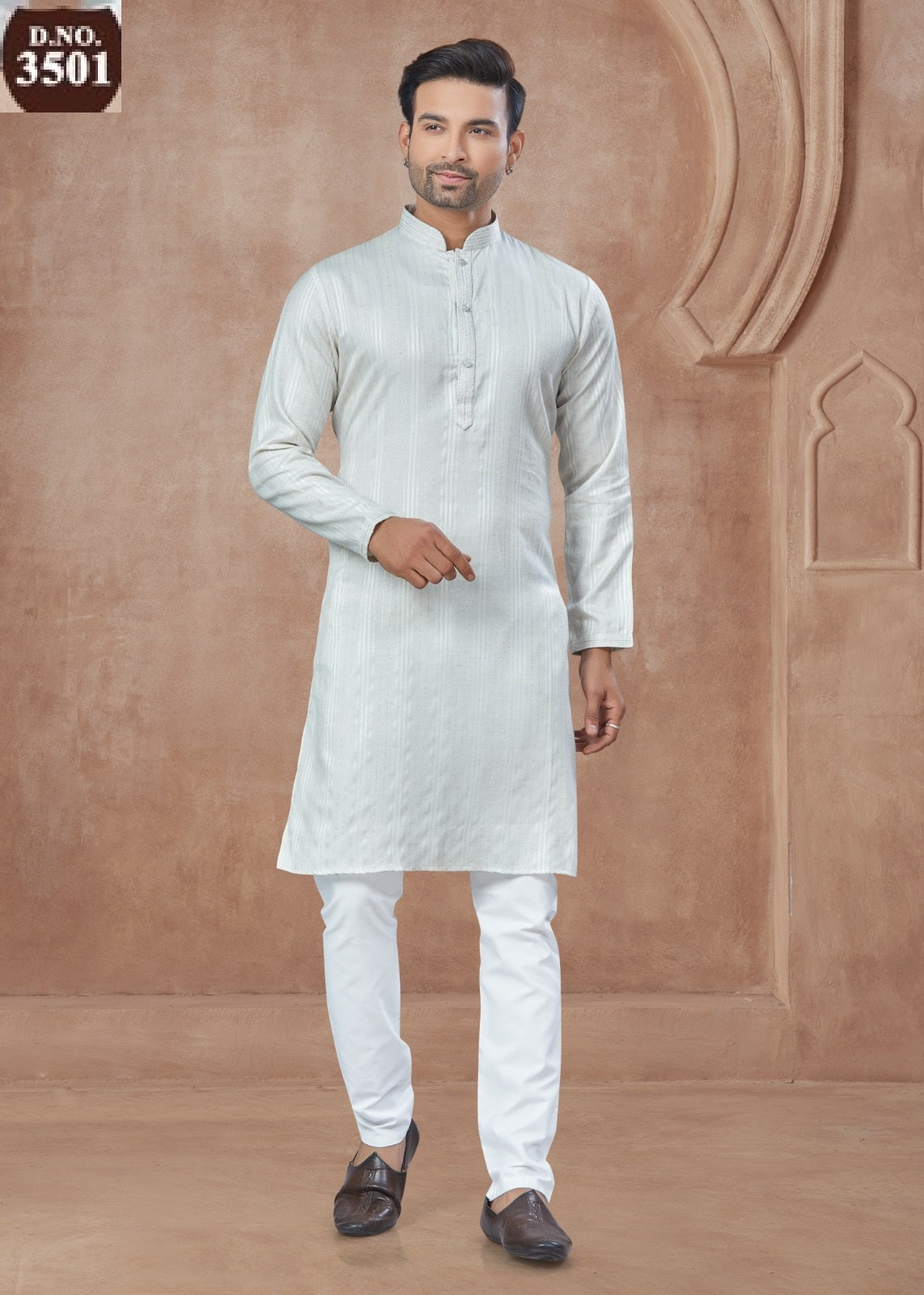 3501 Wedding Collection 35 Outluk Heavy Cotton Mens Kurta Pyjama