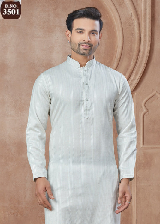 3501 Wedding Collection 35 Outluk Heavy Cotton Mens Kurta Pyjama