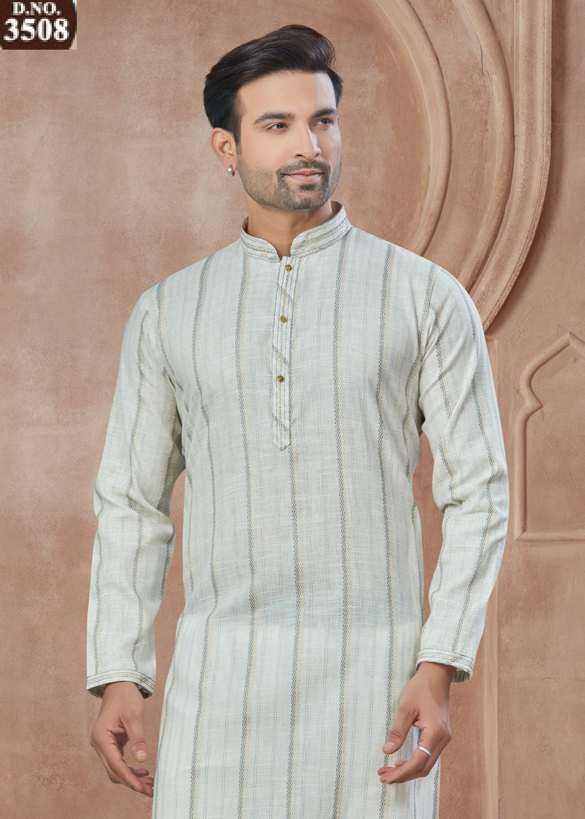 3508 Wedding Collection 35 Outluk Heavy Cotton Mens Kurta Pyjama