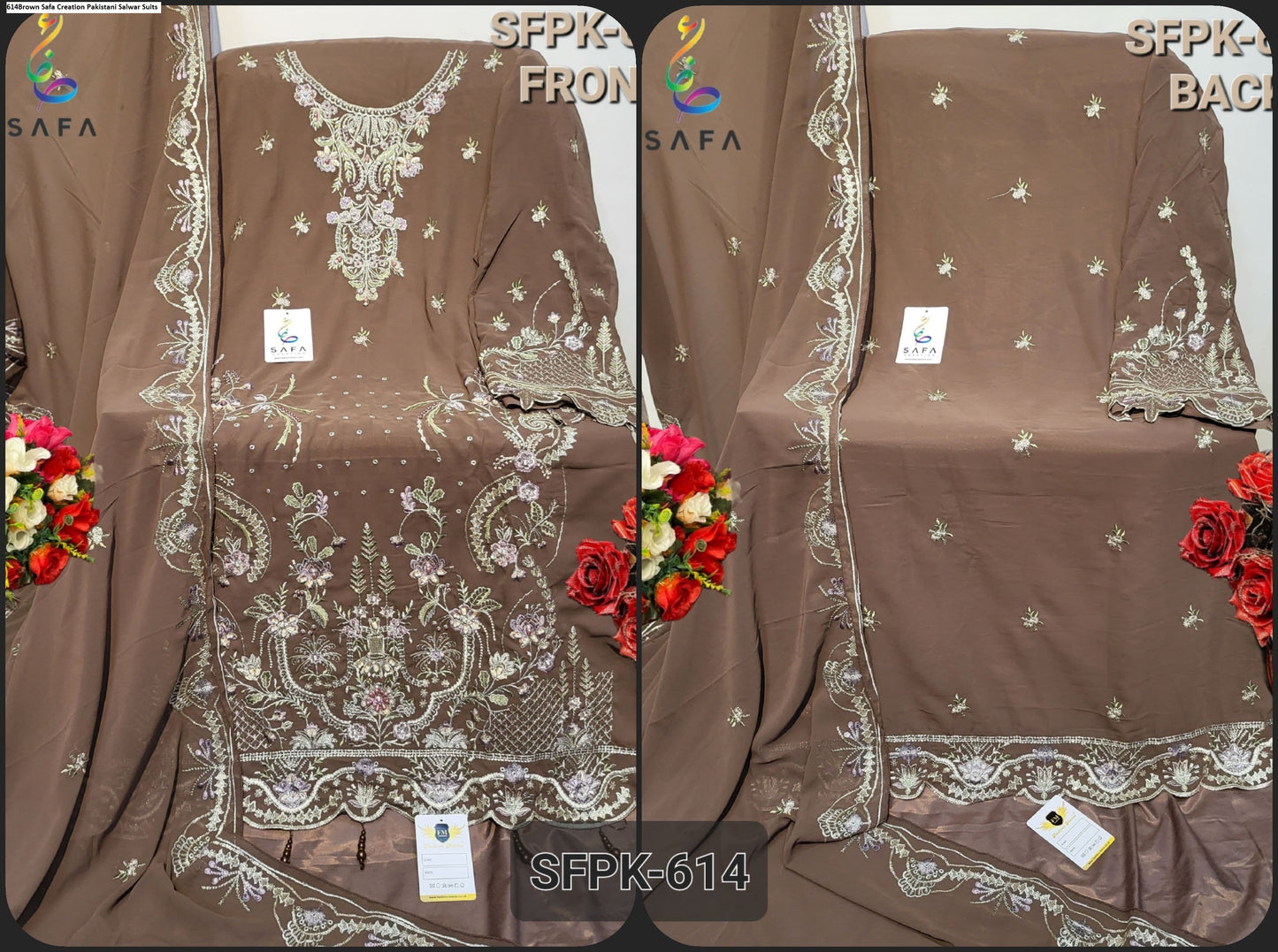 614Brown Safa Creation Pakistani Salwar Suits