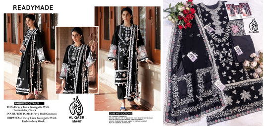 Ma-67Black Al Qasr Pakistani Readymade Suits