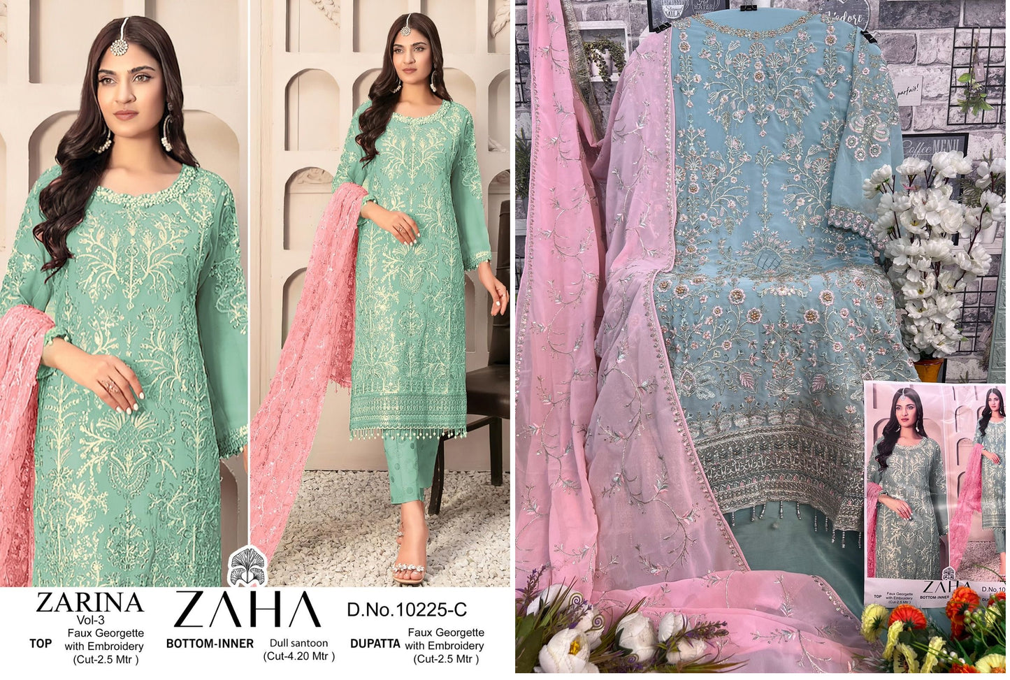 10225C Zaha Pakistani Salwar Suits