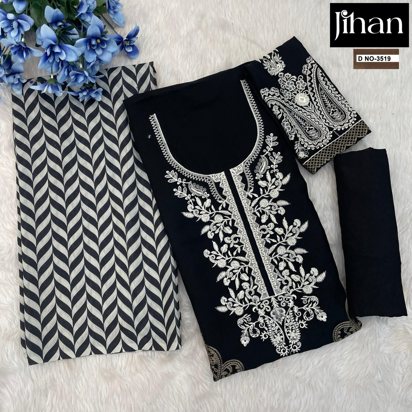 3519 Jihan Embroidery Pakistani Salwar Suits