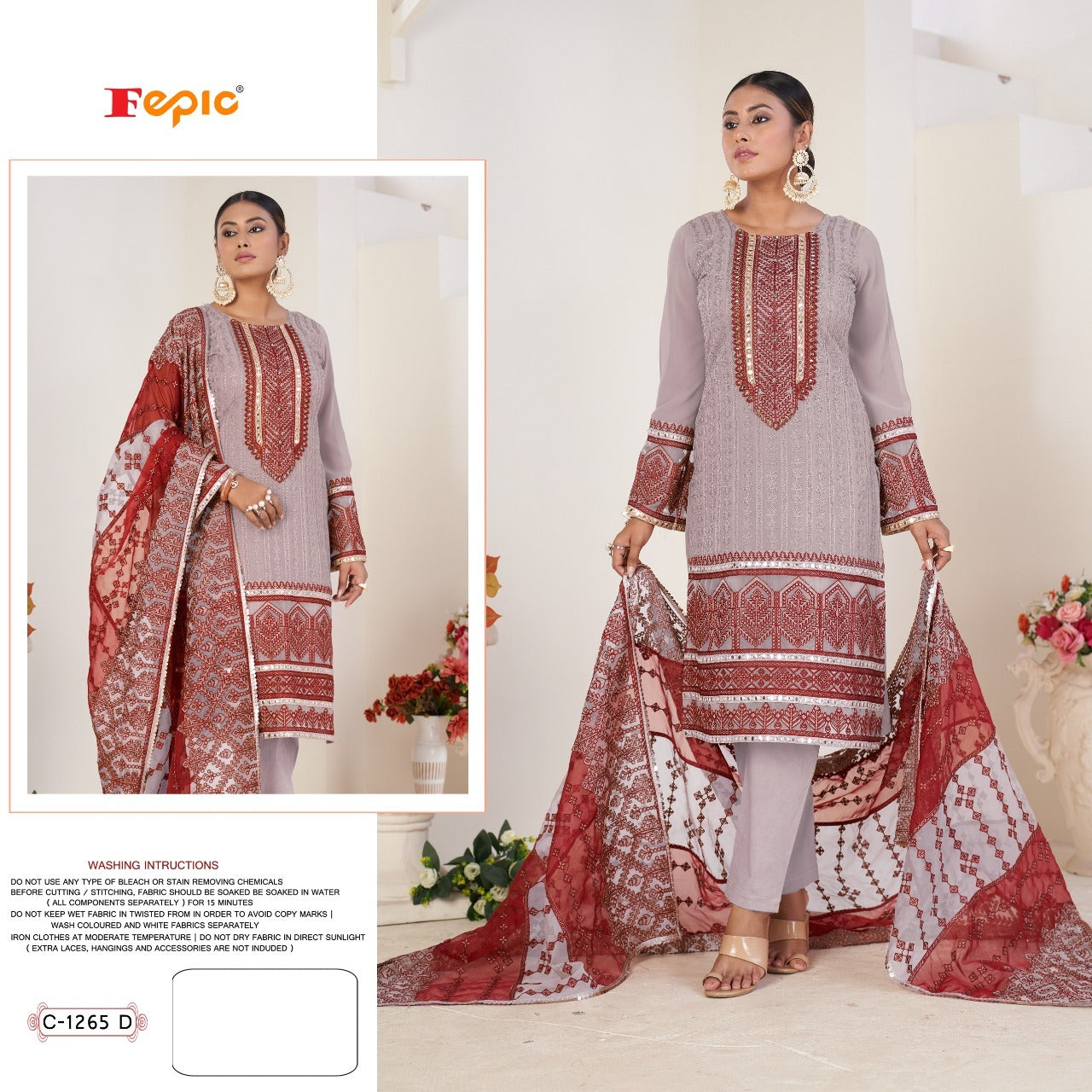 C-1265-D Fepic Pakistani Salwar Suits