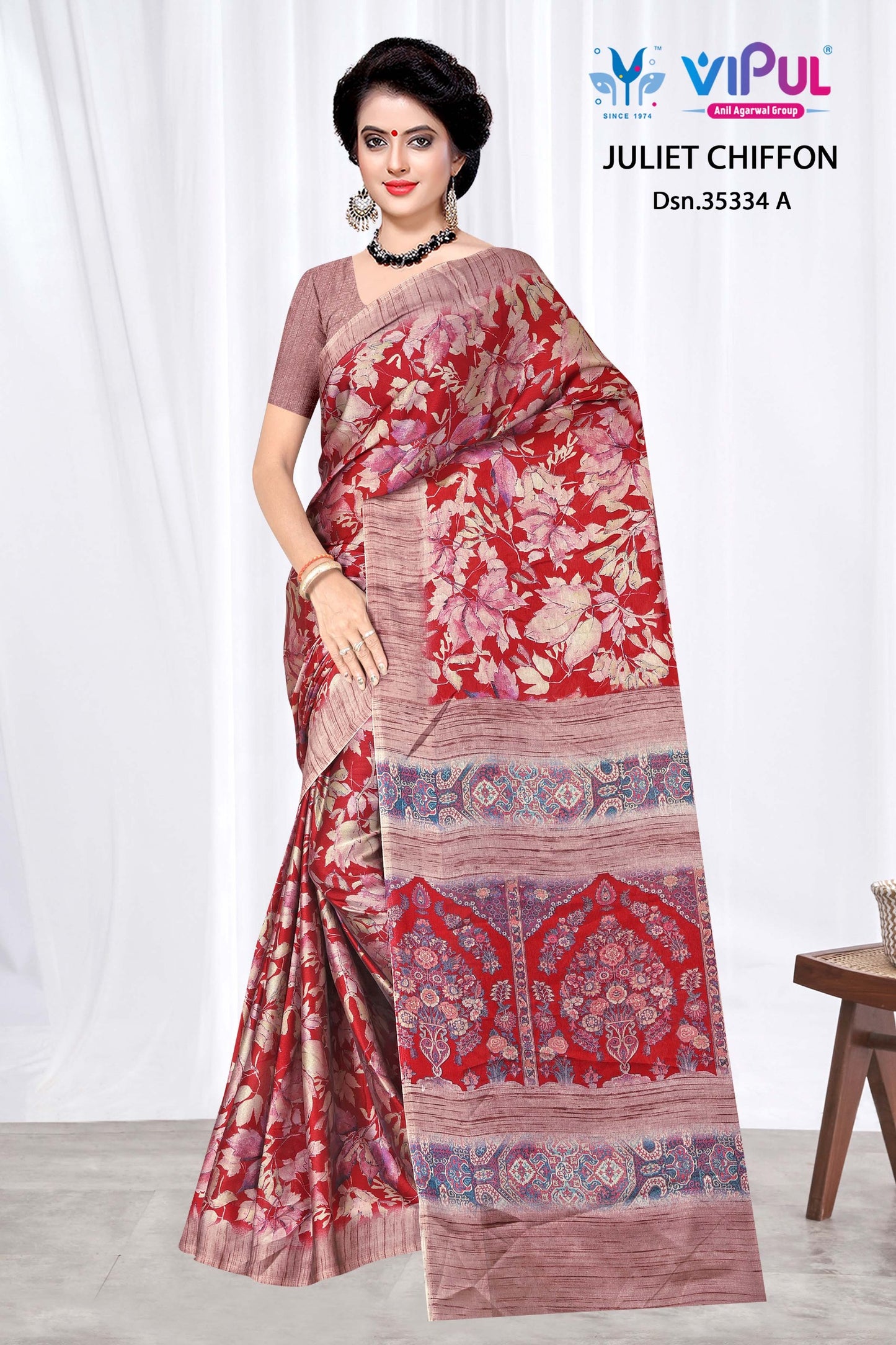 35334 A Vipul Chiffon Sarees
