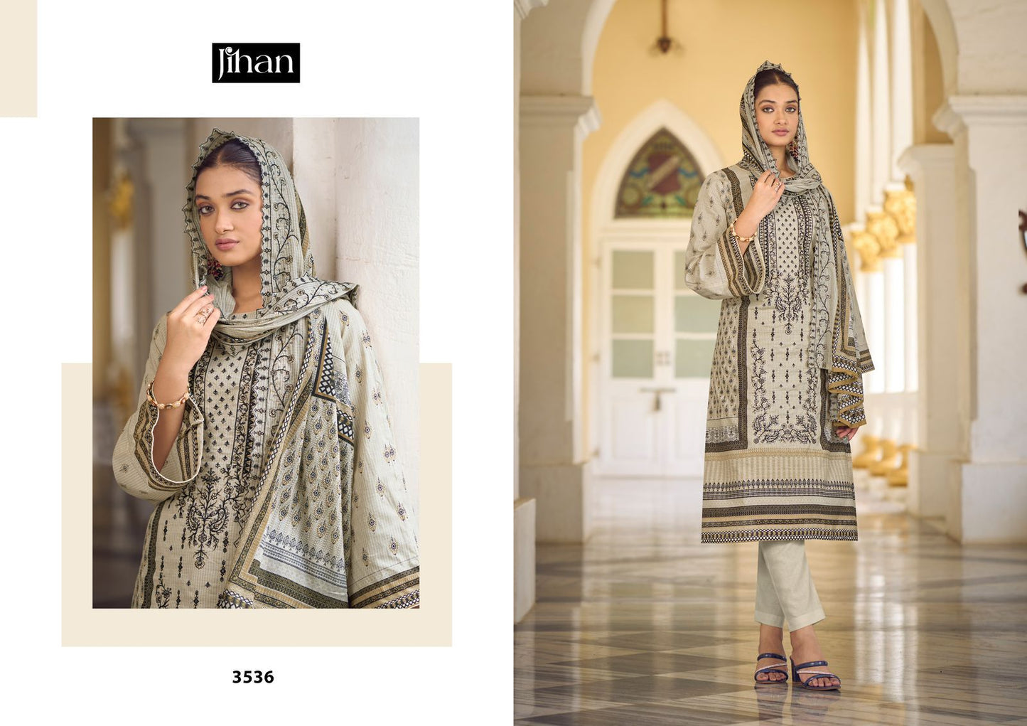 3536 Bin Saeed Remix Vol 3 Jihan Cut Work Pakistani Salwar Suits