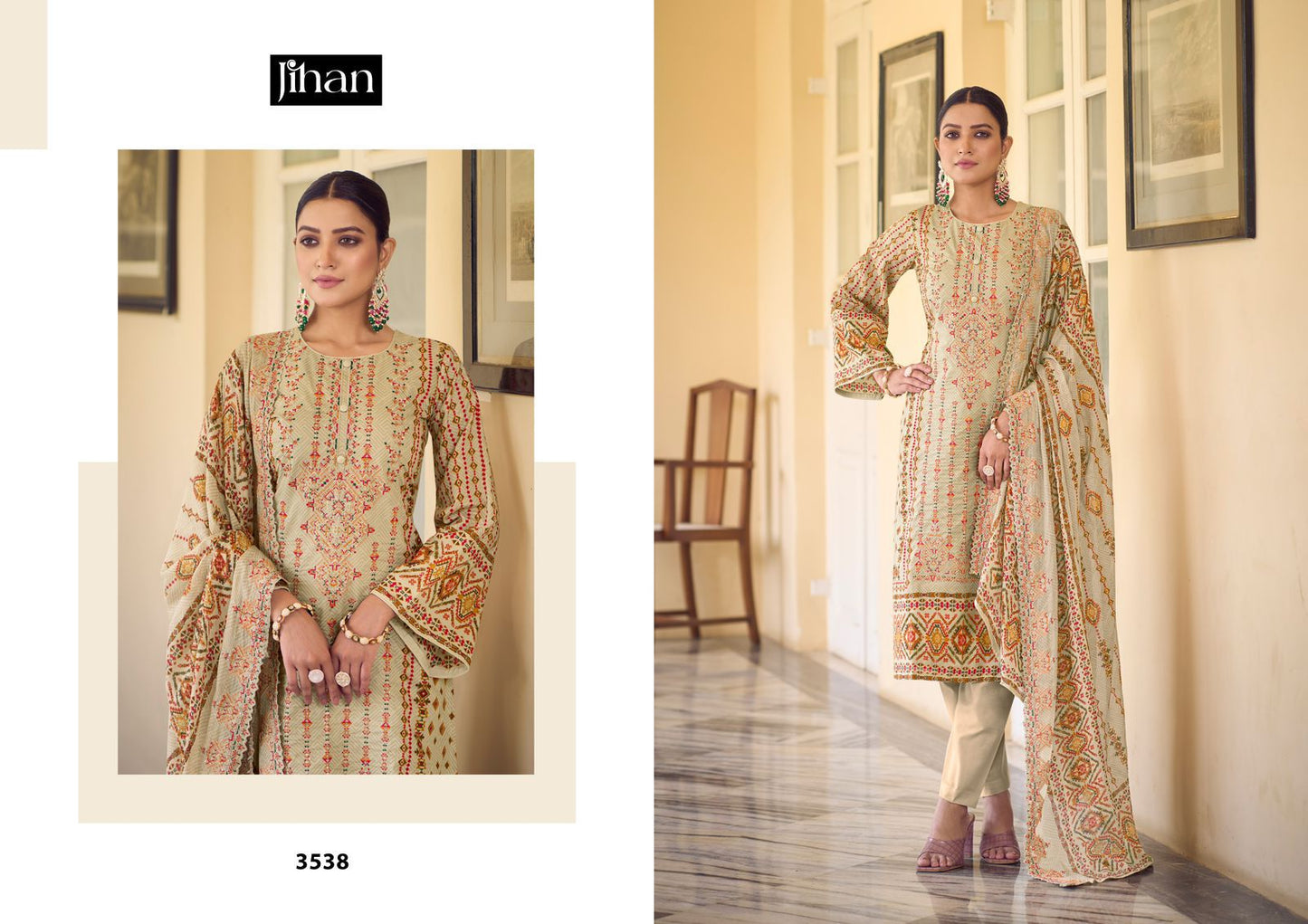 3538 Bin Saeed Remix Vol 3 Jihan Cut Work Pakistani Salwar Suits