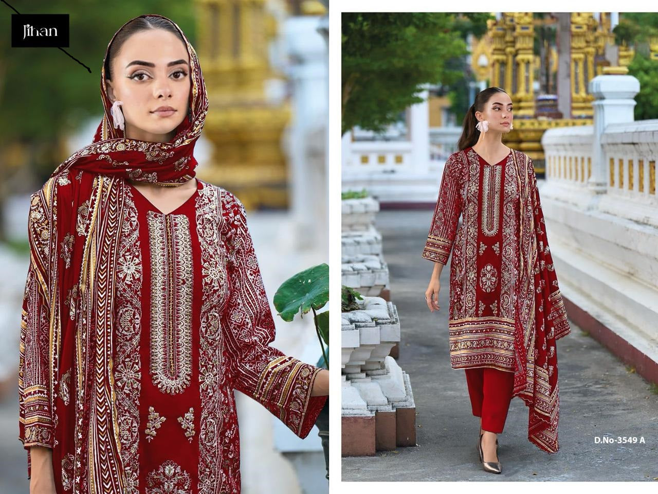 3549A Jihan Emroidery Pakistani Salwar Suits