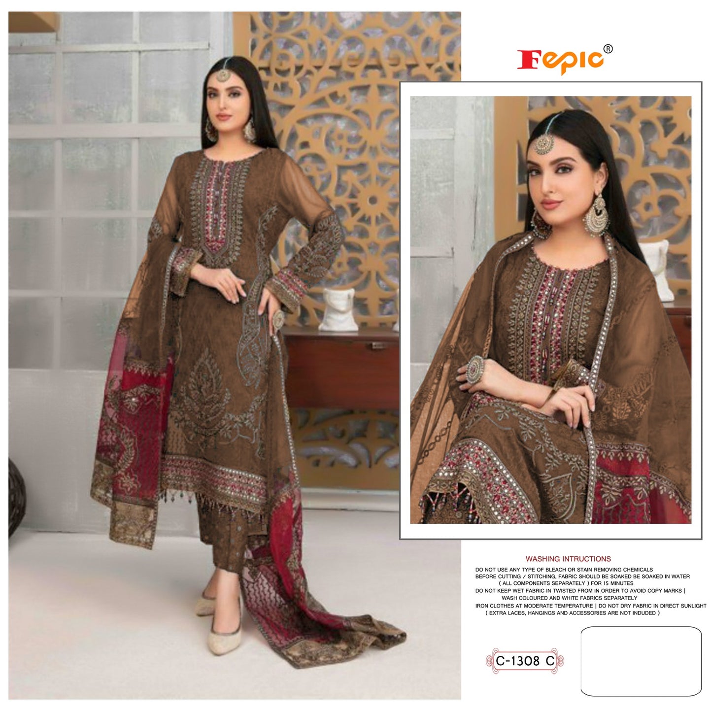 C-1308-C Fepic Pakistani Salwar Suits