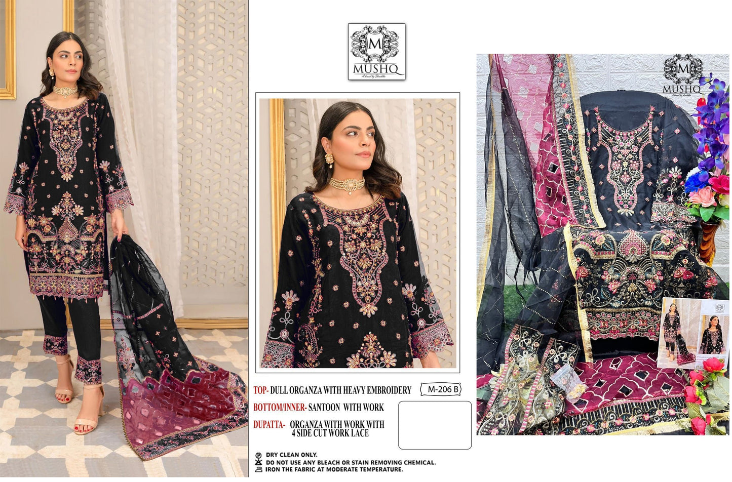 206B Mushq Pakistani Salwar Suits