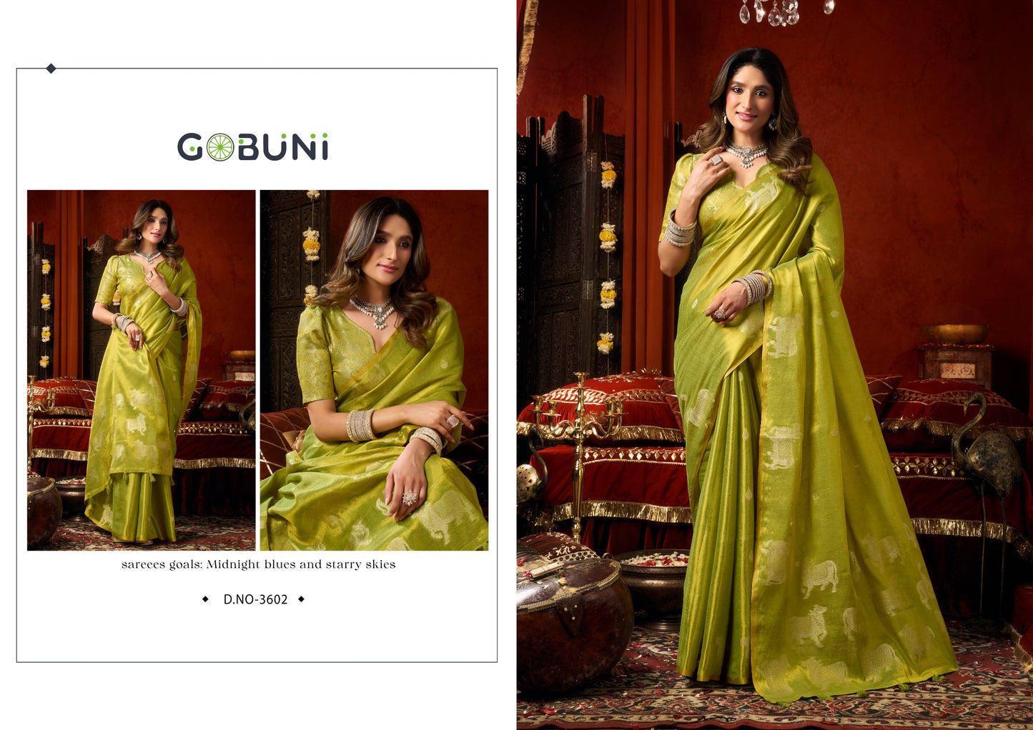 3602 Supriya Gobuni Heavy Tissue Sarees