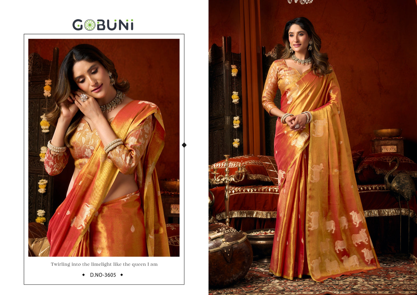 3605 Supriya Gobuni Heavy Tissue Sarees