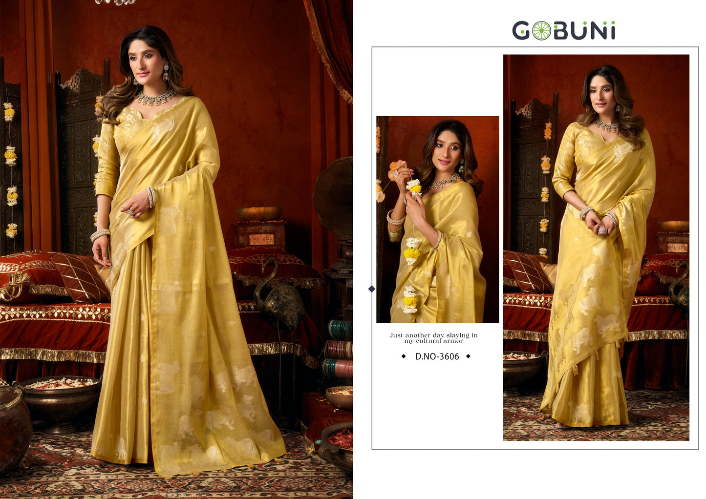 3606 Supriya Gobuni Heavy Tissue Sarees