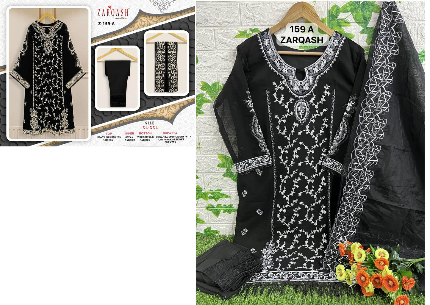 Z-159-A Zarqash Pakistani Readymade Suits