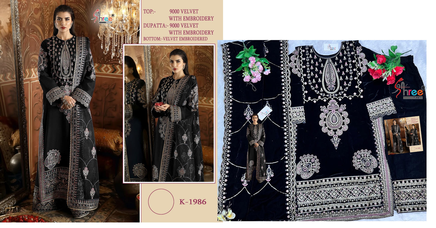 1986 Shree Fabs Velvet Suits