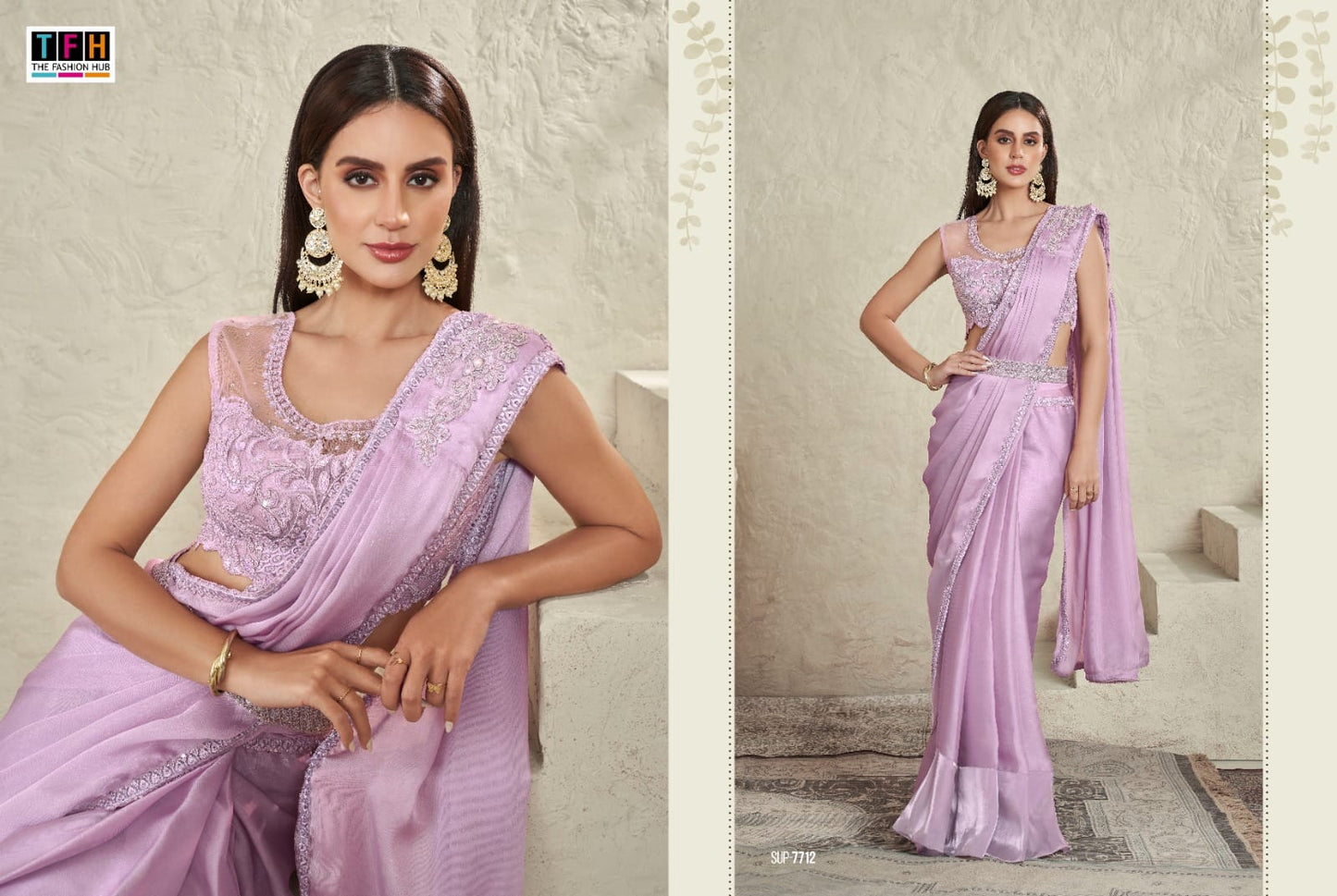 7712 Super Star Tfh Ready To Wear Saree