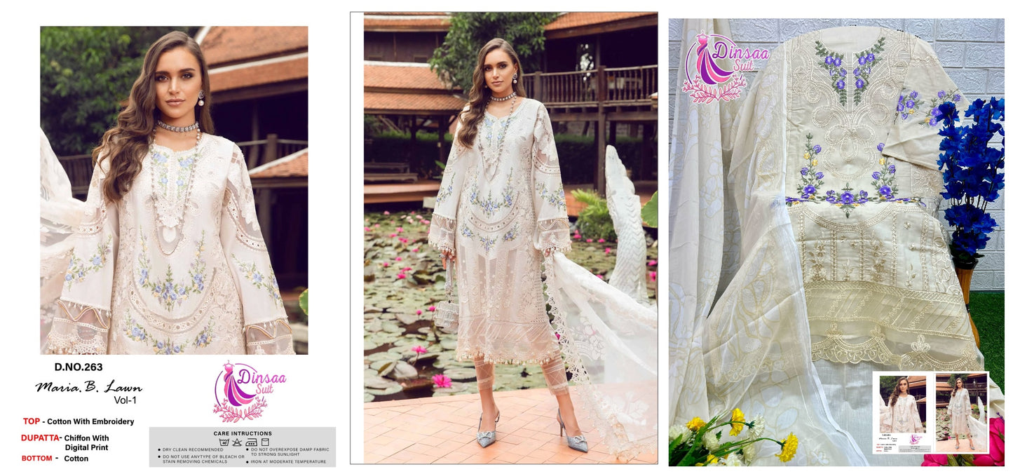 263 Maria B Lawn Vol 1 Dinsaa Suit Pakistani Salwar Suits