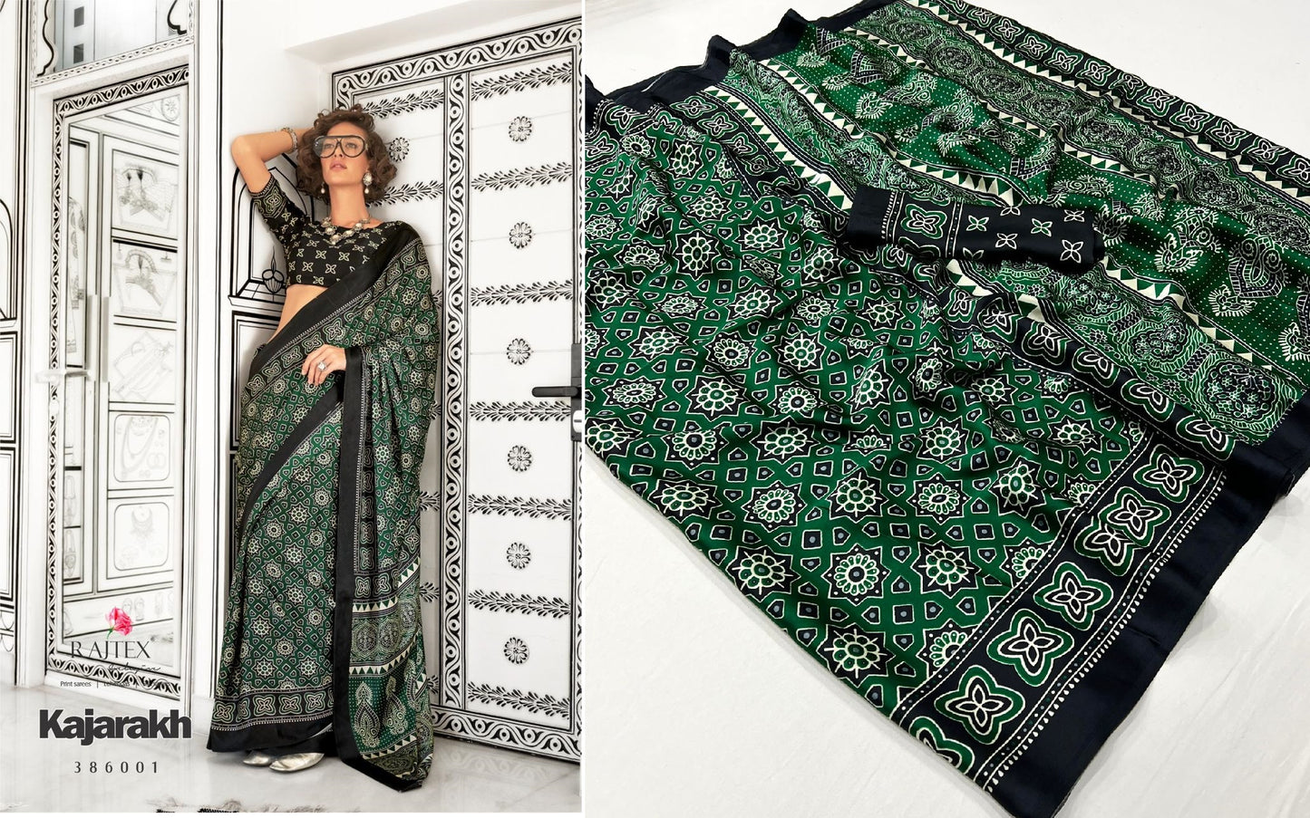 386001 Kajarakh Rajtex Sarees