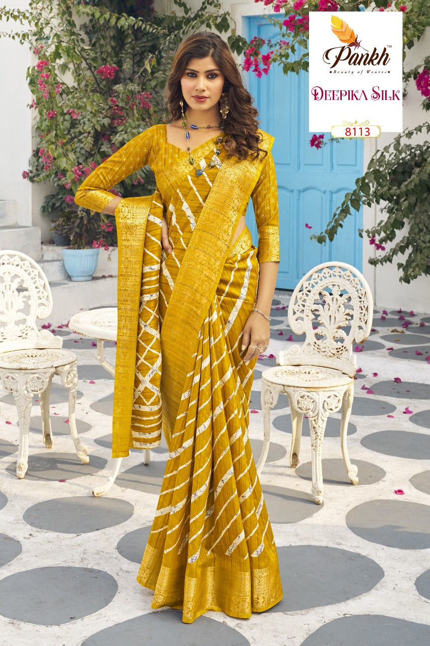 8113 Deepika Silk Pankh Sarees