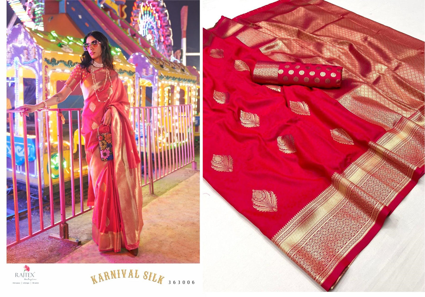 363006 Karnival Rajtex Silk Sarees