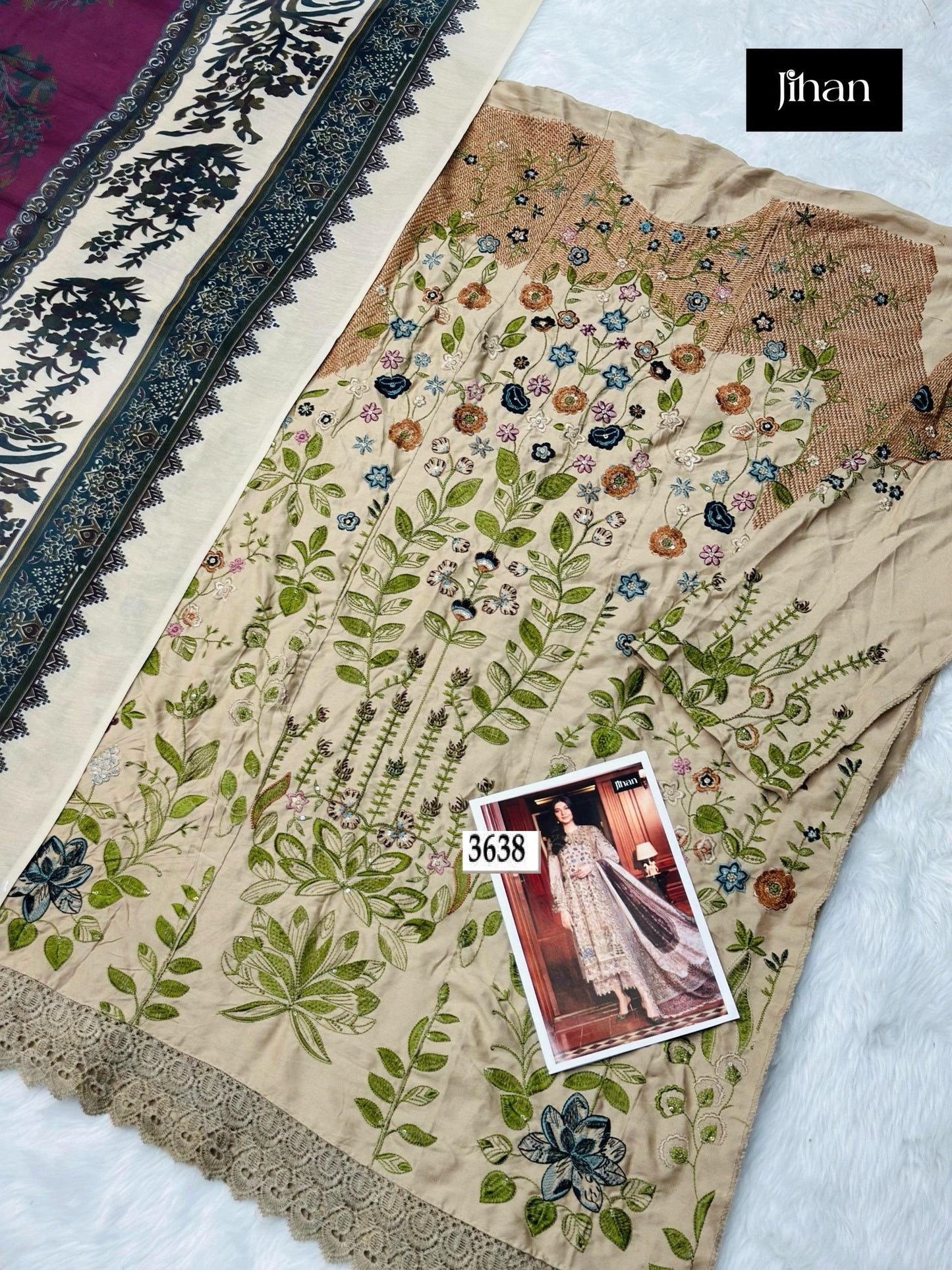 3638 Maria B Exclusive Collection Jihan Embroidery Pakistani Salwar Suits