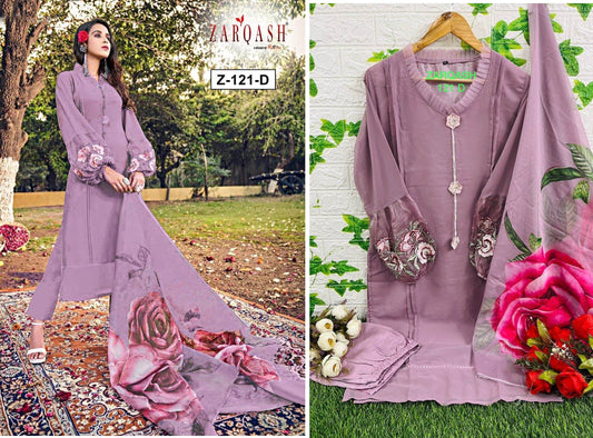 Z-121D Zarqash Pakistani Readymade Suits