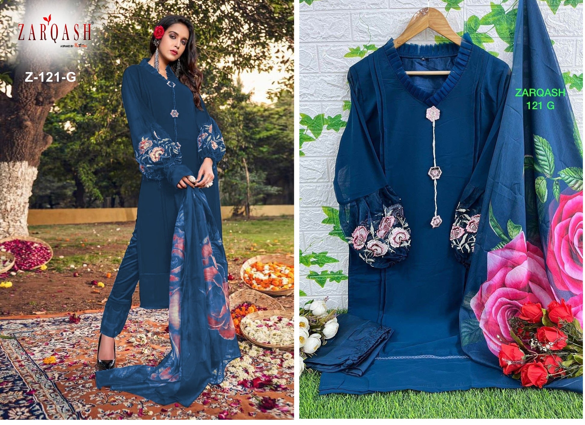 Z-121G Zarqash Pakistani Readymade Suits