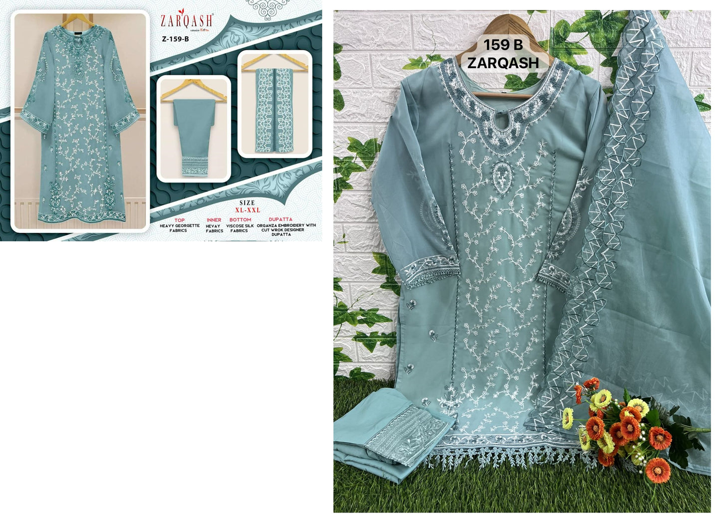 Z-159-B Zarqash Pakistani Readymade Suits