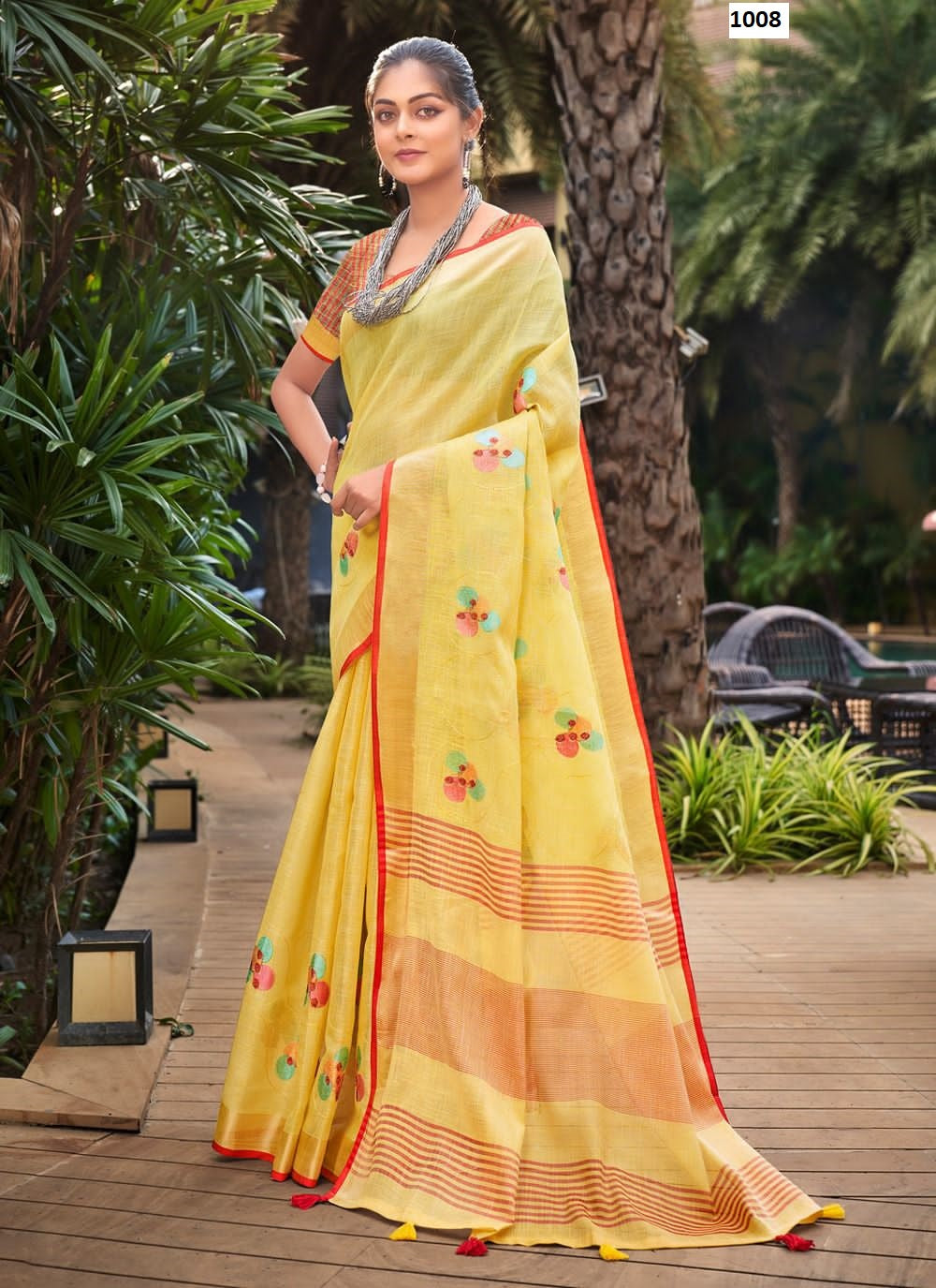 Linen Fashion 1008 Sangam Sarees