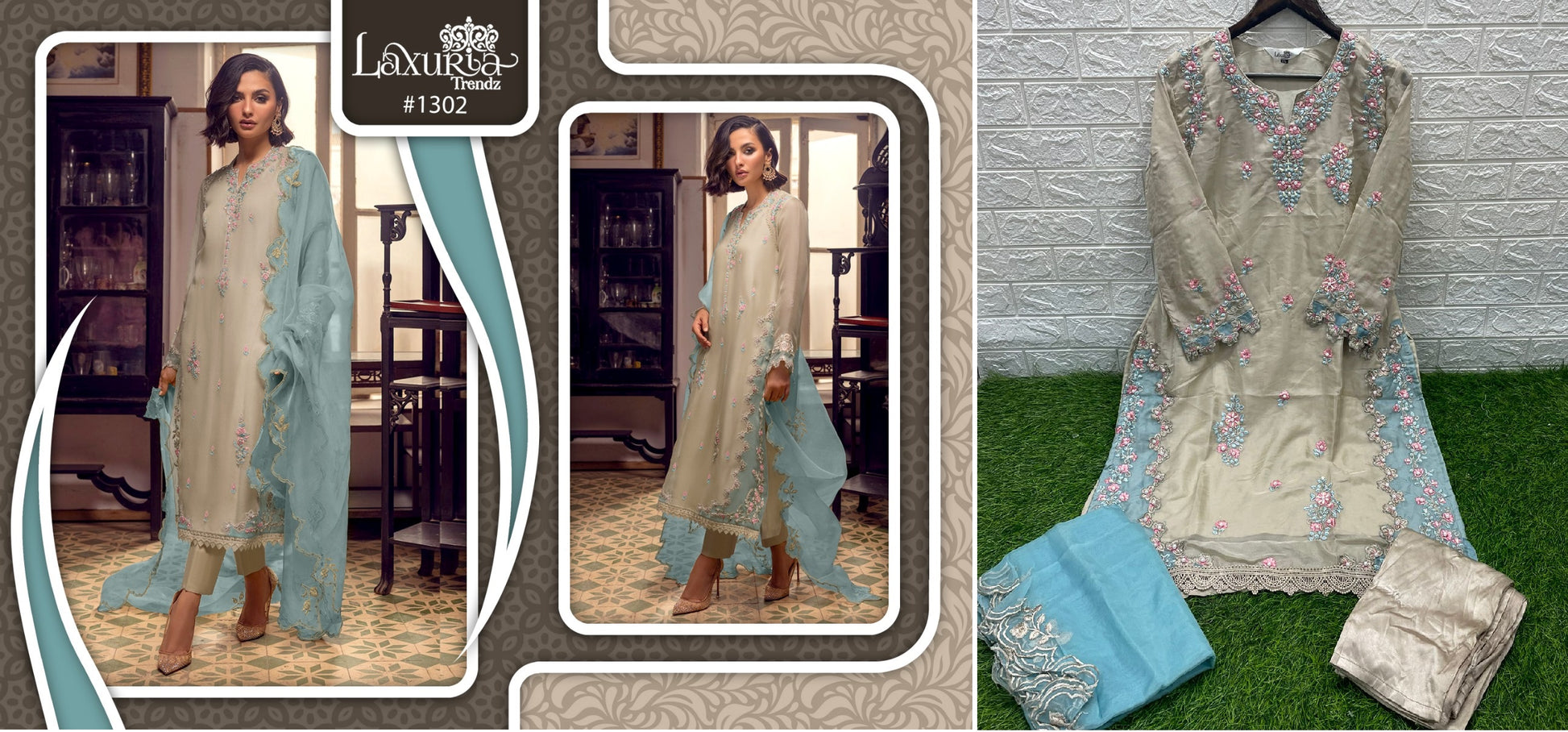 1302 Laxuria Trendz Pakistani Readymade Suits