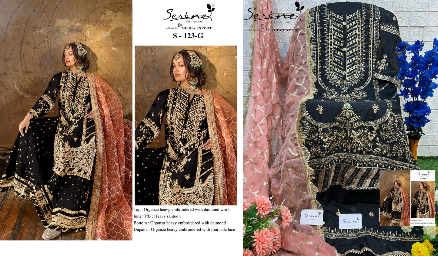 123G Serine Pakistani Salwar Suits