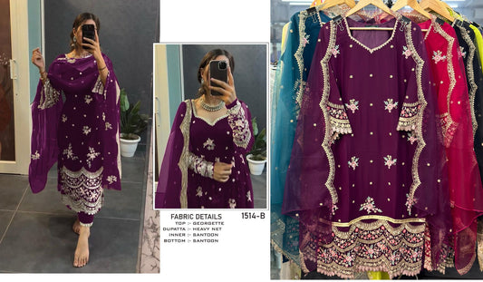 1514B Husnara Semi Stitched Suits
